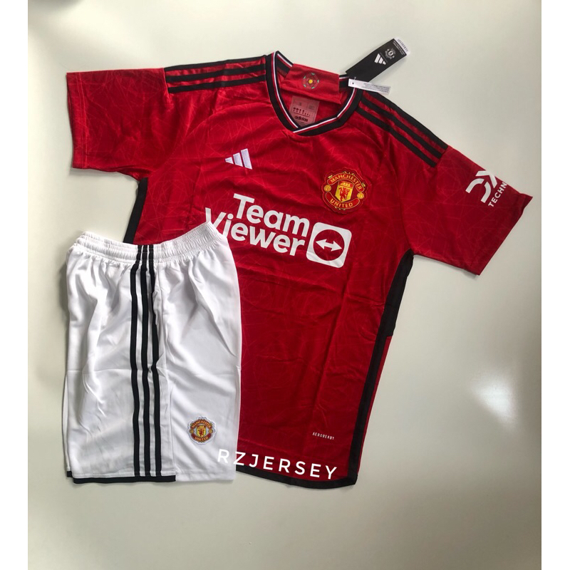 Jual SETELAN JERSEY BOLA MU MAN UNITED HOME 2023 2024 GRADE ORI IMPORT