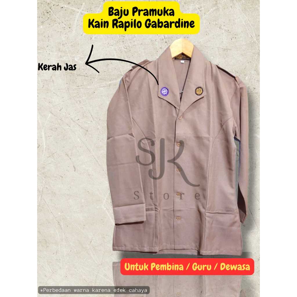 Jual Baju Pramuka Pembina Guru Dewasa Perempuan Kain Rapilo Laricci