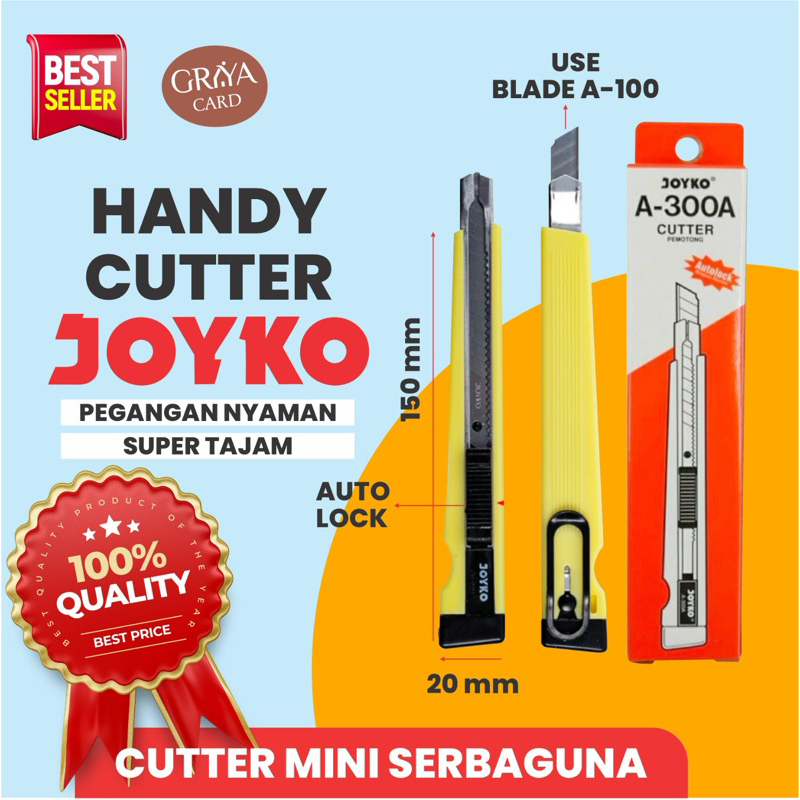 Jual CUTTER JOYKO CUTTER PEMOTONG KERTAS PISAU CUTTER JOYKO