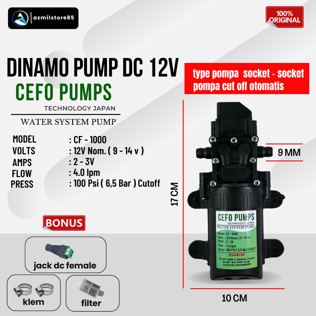 Jual Pompa Air Dc V Dinamo Sprayer Cefo Pumps Cf Shopee