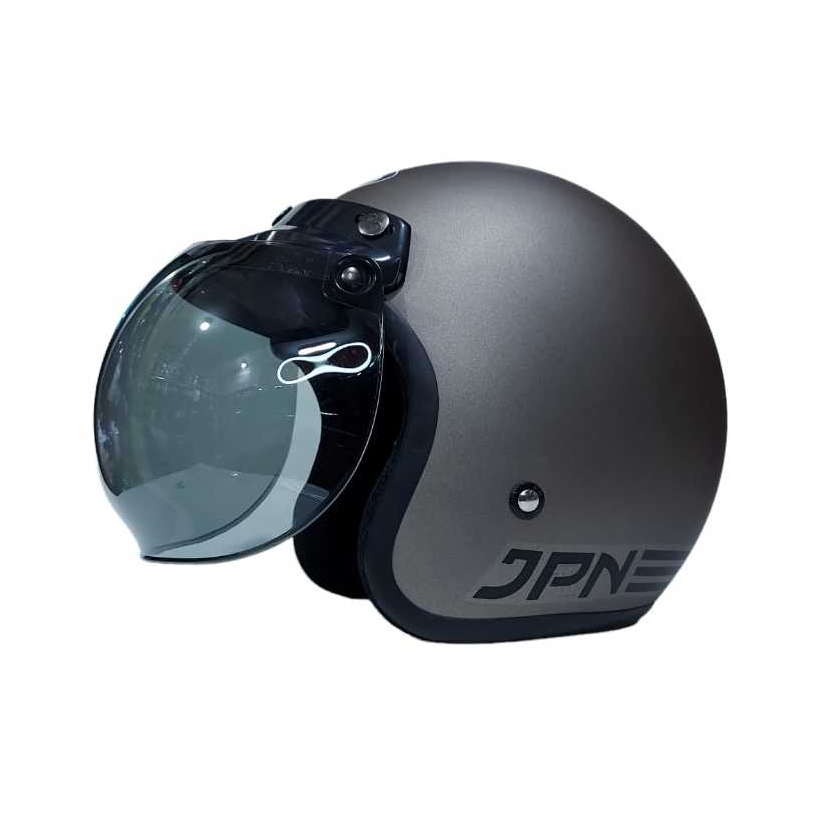 Jual Helm JPN ARC Abu Granito Doff Kaca Datar Cembung Pet Shopee