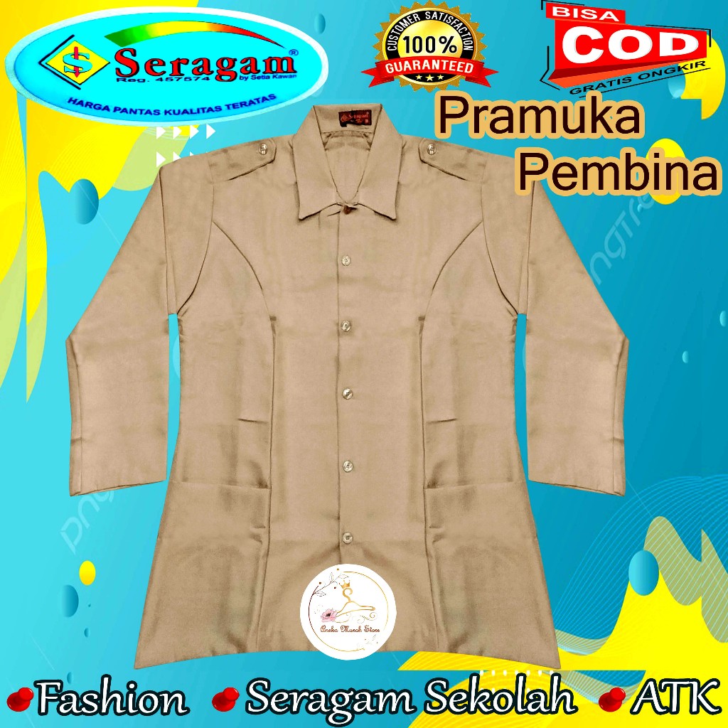 Jual Baju Seragam Sekolah Pramuka Pembina Lengan Panjang Sma Merek