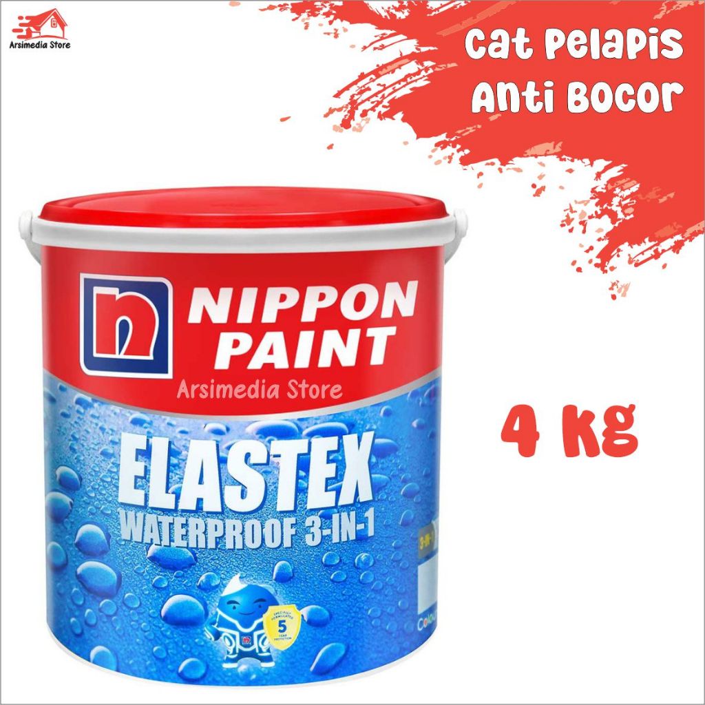 Jual Cat Pelapis Anti Bocor Nippon Paint Elastex Kg Shopee Indonesia