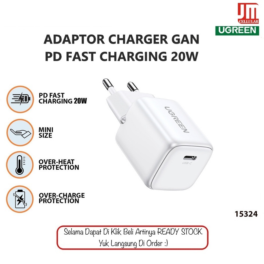 Jual Ugreen Kepala Adaptor Charger Usb Type C Gan Fast Charging