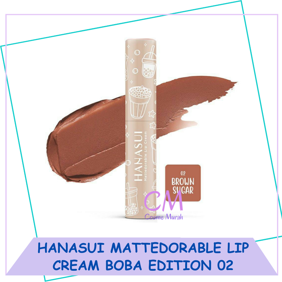 Jual Cm Hanasui Mattedorable Lipcream Hanasui Lip Cream Boba Edition