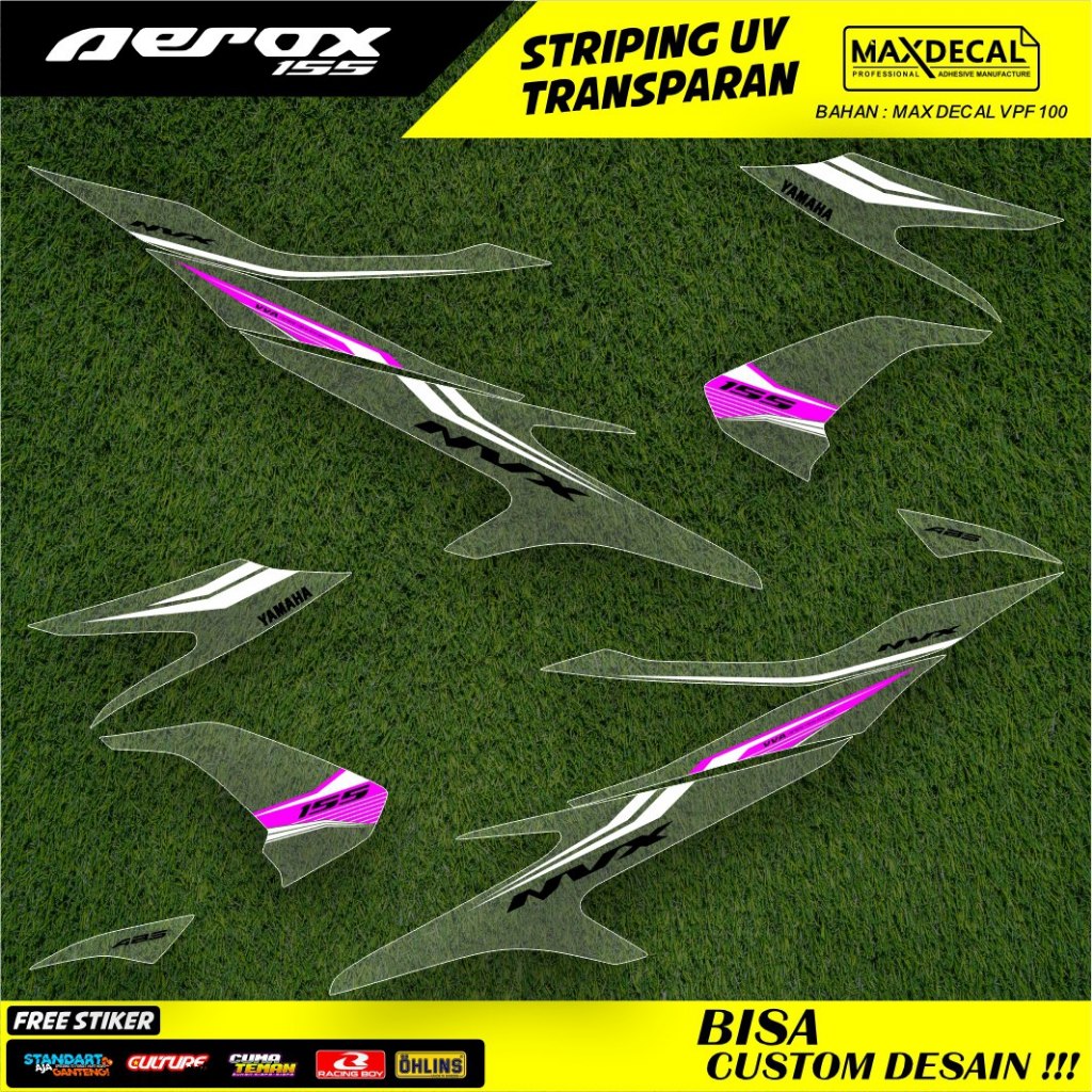 Jual Striping Transparan Aerox Facelift Lis Stiker Uv All New Aerox