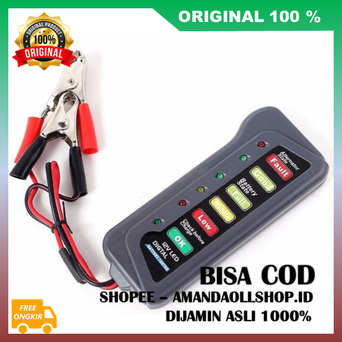 Jual Alat Cek Kondisi Aki Volt Dengan Led Indikator Accu Tester