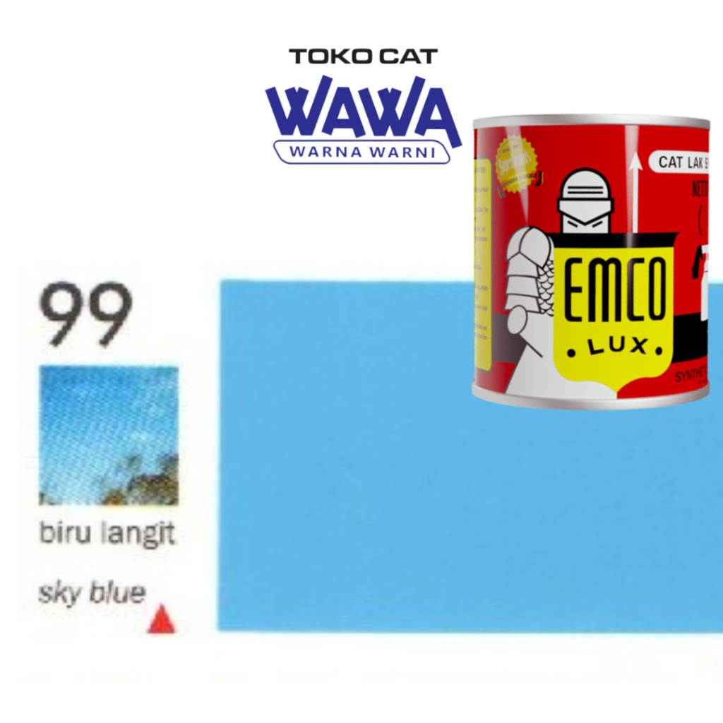 Jual Emco Lux Cat Kayu Dan Besi Sintetis BIRU LANGIT 99 SEGITIGA