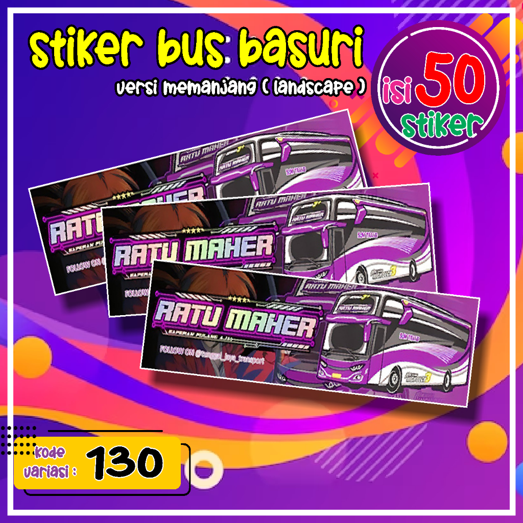 Jual Isi Stiker Bus Ratu Maher Versi Panjang Warna Cerah Kuat