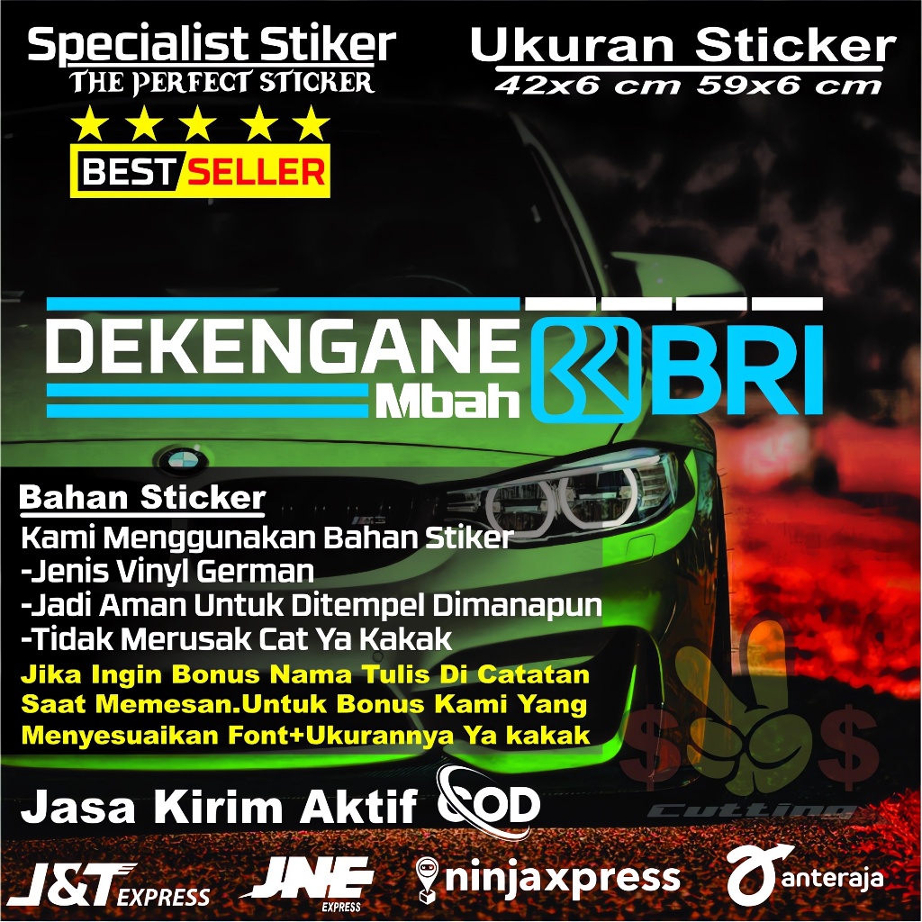 Jual Stiker Kaca Mobil Truk Dekengan Mbah Bri Simple Shopee Indonesia