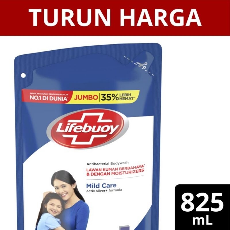 Jual LifeBuoy Sabun Cair Anti Bacteri Mild Care Acrive Silver Formula