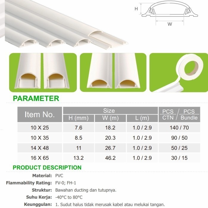 Jual Kabel Duck Niso Curve X X Ducting Cable Duct