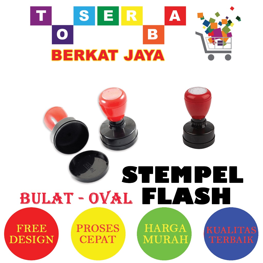 Jual Stempel Flash Bulat Mm Mm Stempel Otomatis Stempel Logo