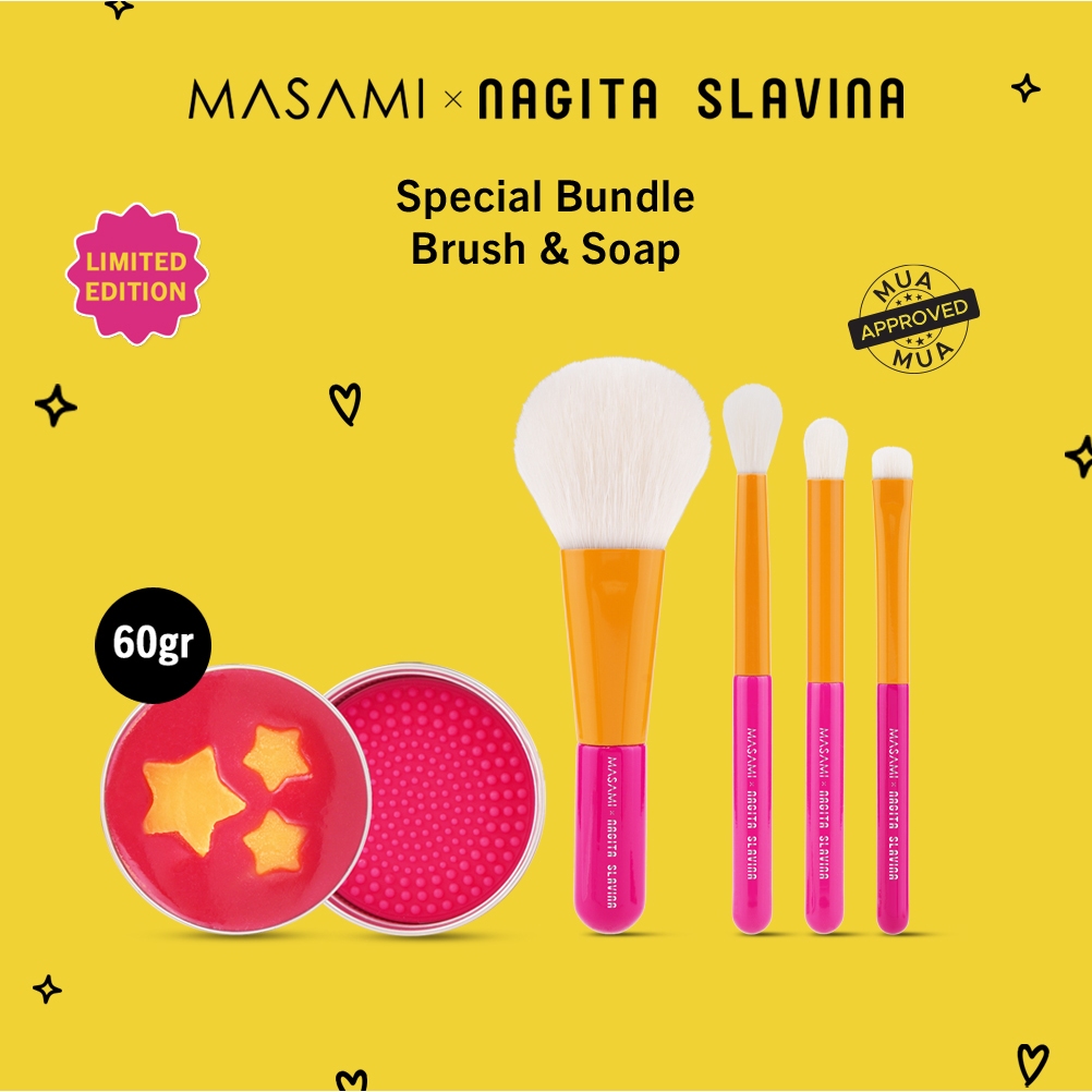 Jual Masami X Nagita Slavina Brush Sponge Soap Brush Set Nagita