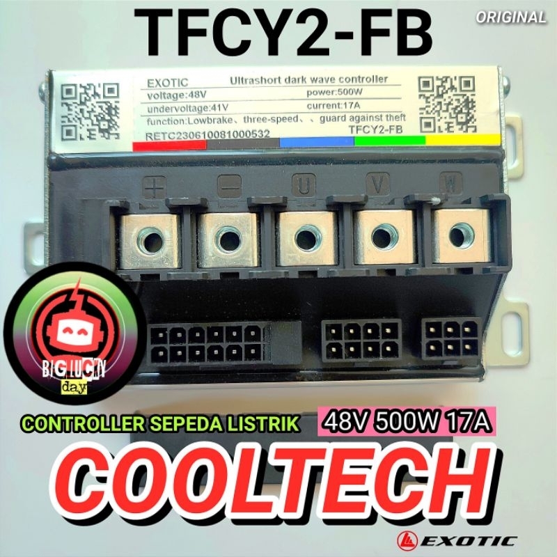 Jual CONTROLLER SEPEDA LISTRIK EXOTIC COOLTECH TFCY2 FB 48V 500W 17A