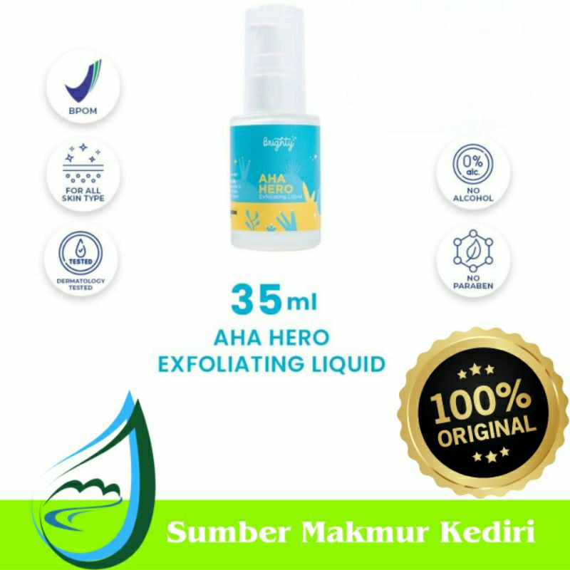 Jual BRIGHTY AHA HERO Exfoliating Liquid Serum Pencerah Jerawat