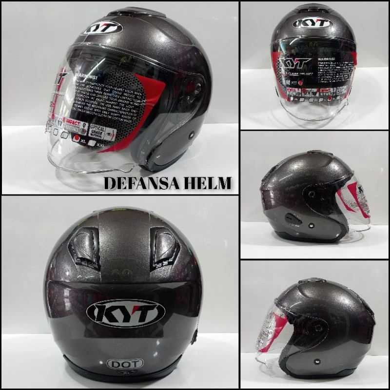 Jual Helm Half Face Kyt Kyoto Solid Hitam Glossy Shopee Indonesia