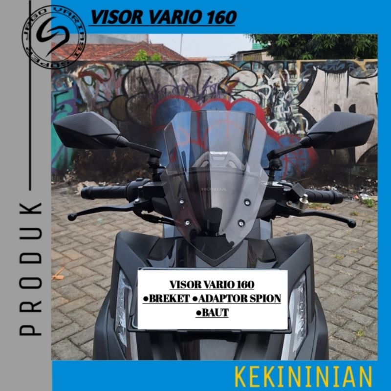 Jual Visor Windshield Vario Abs Cbs Sporty Tinggi Hitam Smoke