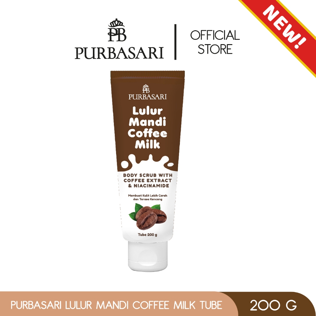 Jual Purbasari Lulur Mandi Coffee Milk 200gr Kulit Kering Scrub Tubuh