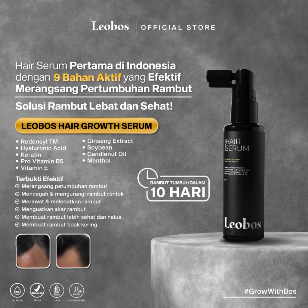 Jual LEOBOS Hair Growth Serum 50ml Serum Penumbuh Rambut Serum