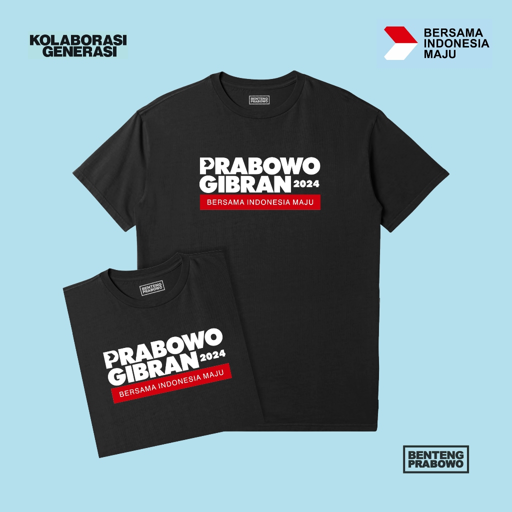 Jual Kaos Prabowo Gibran Logo Shopee Indonesia