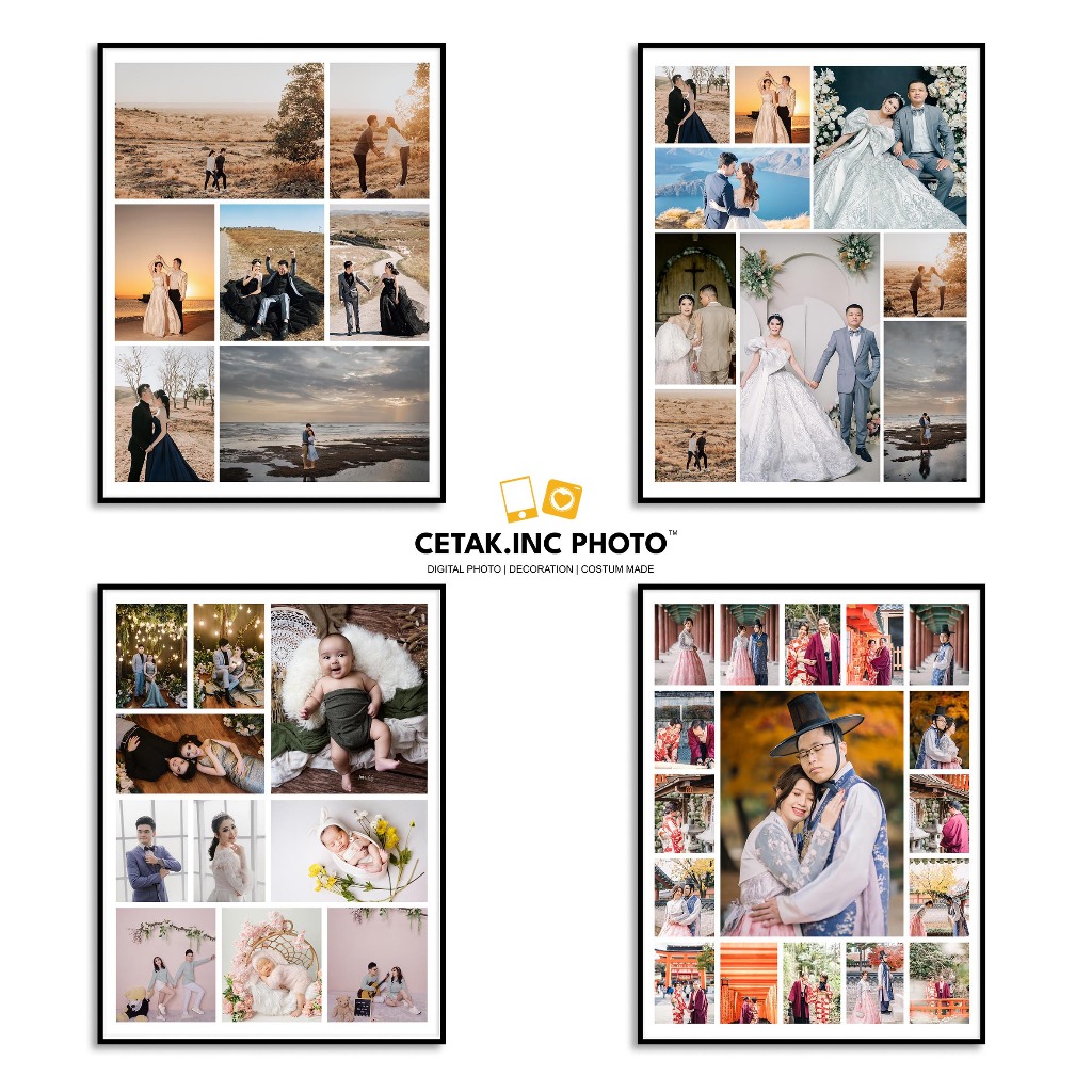 Jual Cetak Foto Kolase Bingkai Minimalis Photo Collage Print R