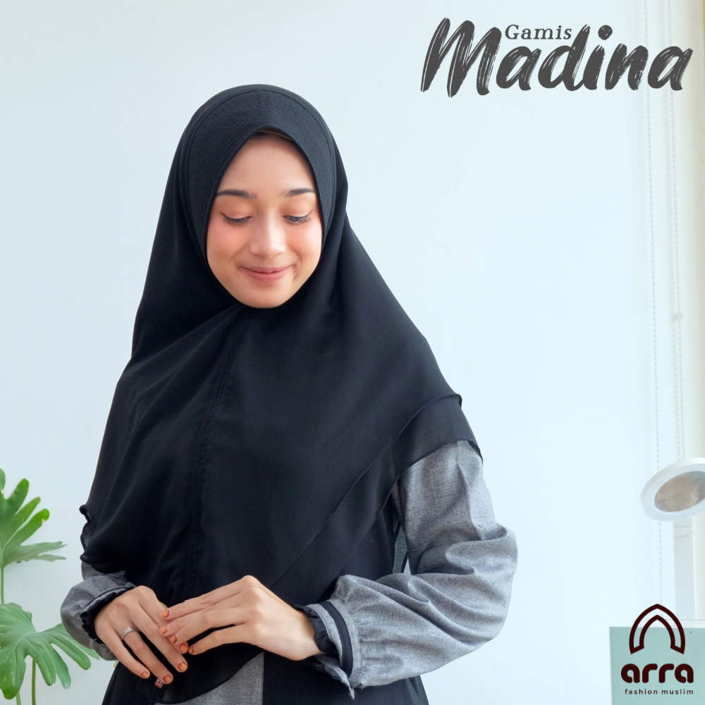 Jual Sarimbit Keluarga 2024 Terbaru Arra Madina Charcoal Baju Gamis