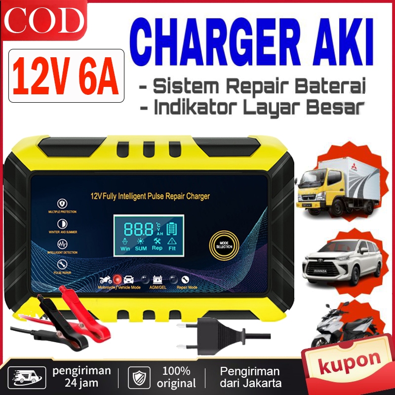 Jual Led Display Charger Aki V A Cas Aki Mobil Motor Truck Smart