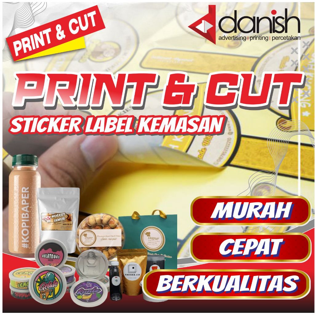 Jual PRINT AND CUT STIKER TRANSPARAN LABEL MAKANAN KEMASAN Shopee