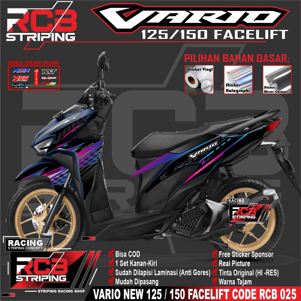 Jual Stiker Striping Facelift Lis Stiker All New Vario Led Semi