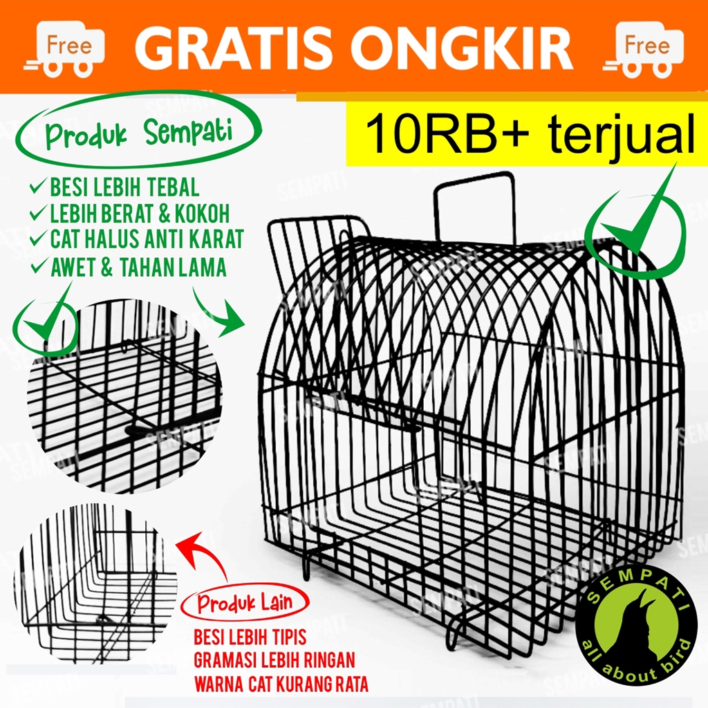 Jual Sangkar Kandang Besi Mini Untuk Untulan Bawa Burung Lovebird Sugar