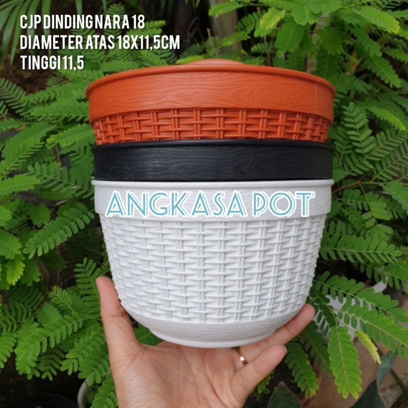 Jual Dinding Cjp Nara Cm Cm Pot Bunga Motif Anyam Pot