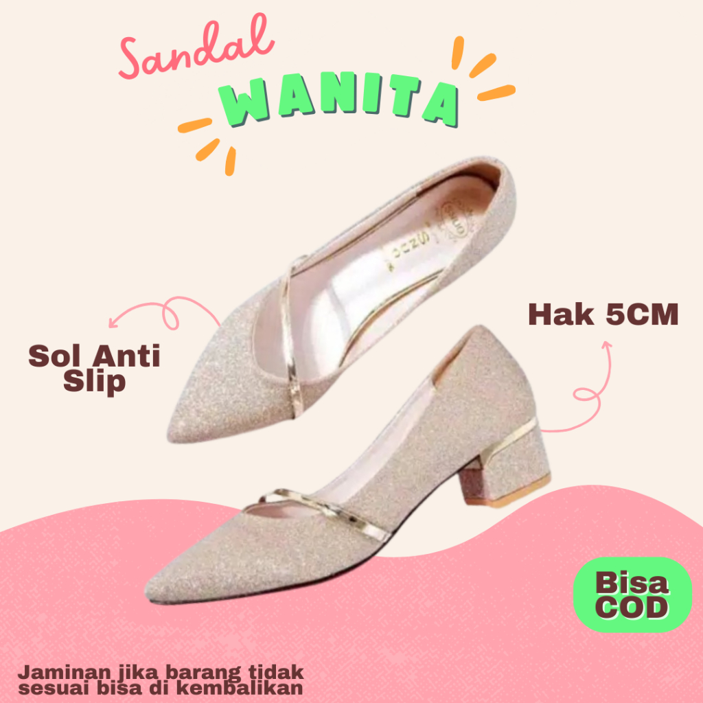 Jual Sepatu Hak Tahu Pasir Cm Wanita Sepatu Heels Wanita Cewek