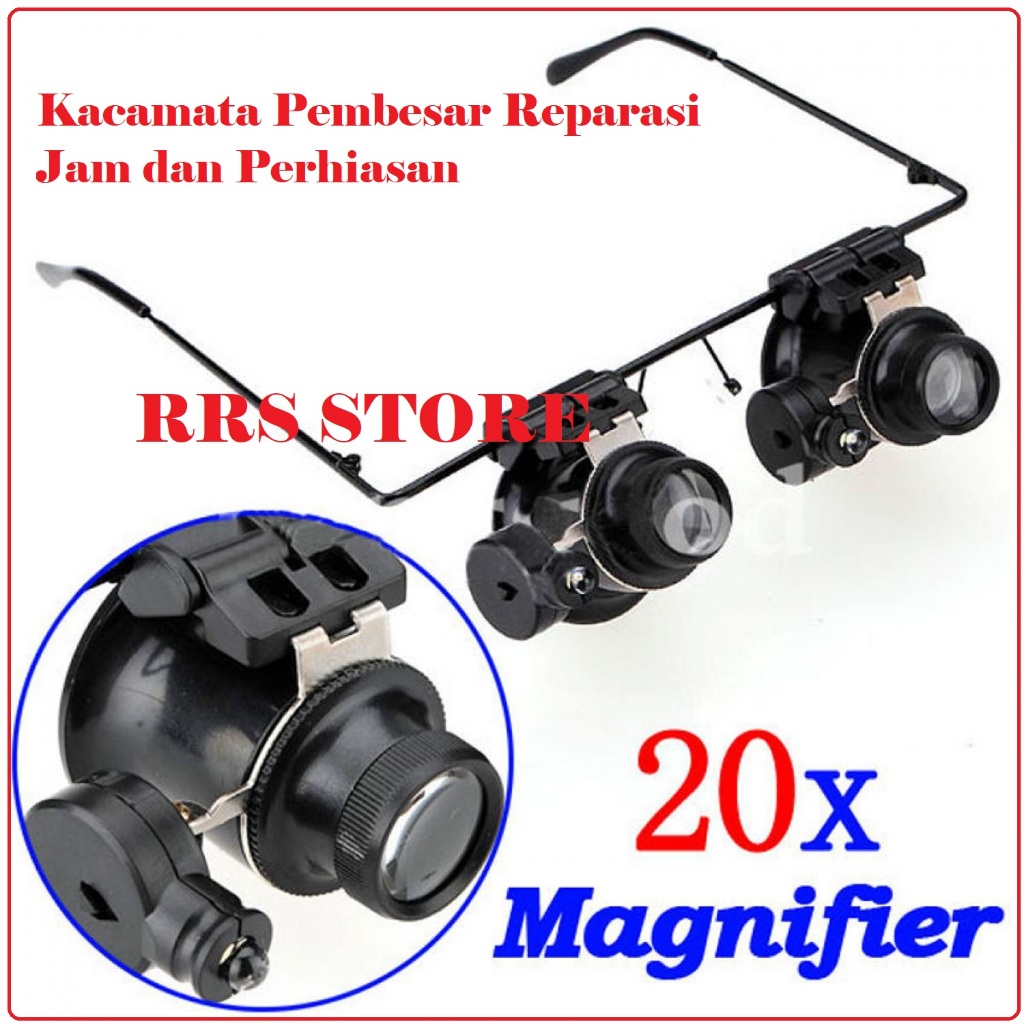 Jual Kacamata Pembesar Reparasi Jam TANGAN DAN Perhiasan LENSA 20x