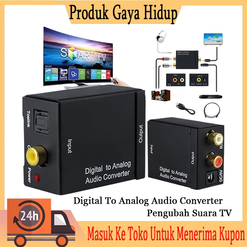 Jual Digital To Analog Audio Converter Toslink Optical Coaxial To RCA