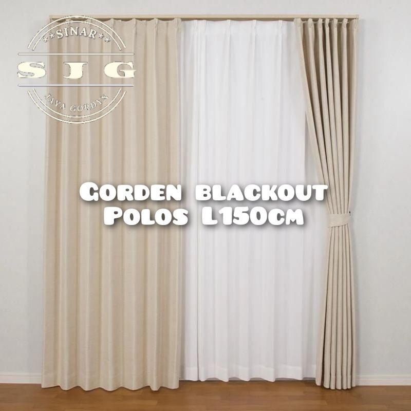 Jual Gorden Jendela Blackout Import Polos Lebar 150cm Model Plisket