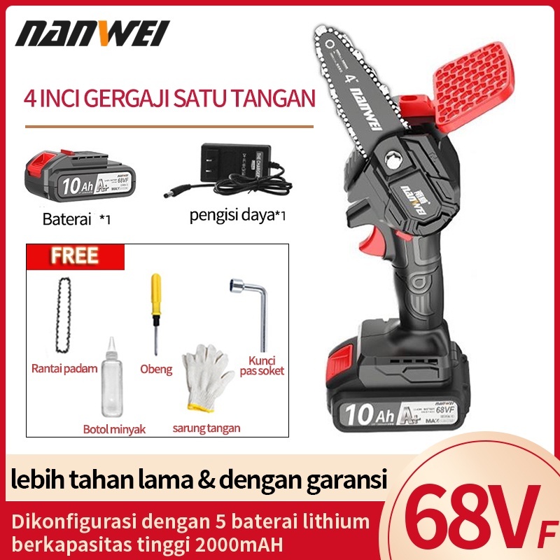 Jual Nanwei Chainsaw Gergaji Rantai Volt Gergaji Elektrik Mini