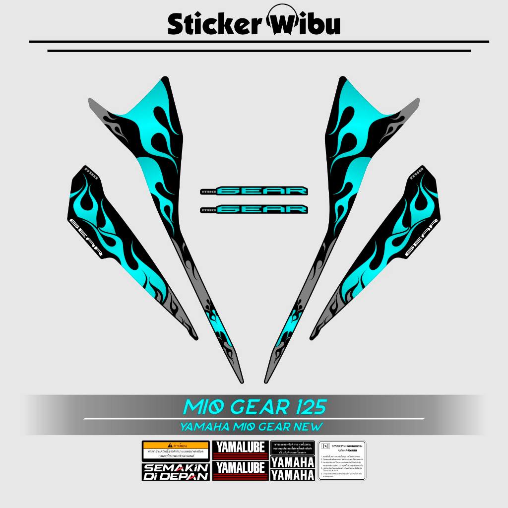 Jual Striping Mio Gear Motif Yamaha Mio Gear Api Tribal