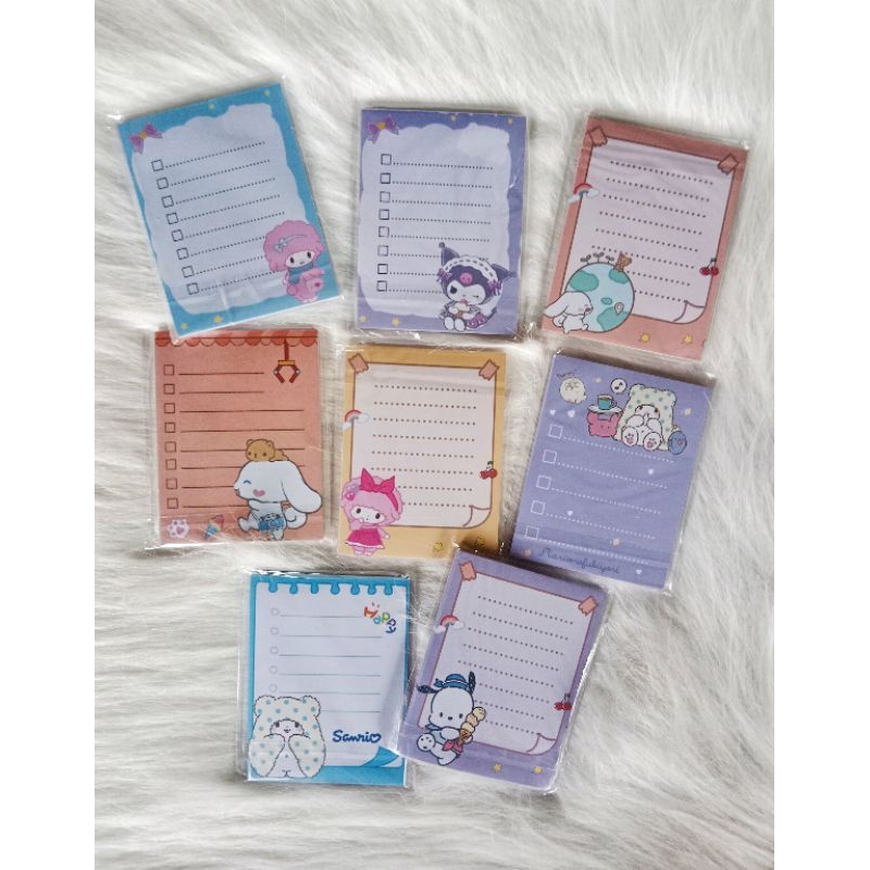 Jual Memopad Memo Notepad Notes Catatan Karakter Sanrio Kuromi Melody