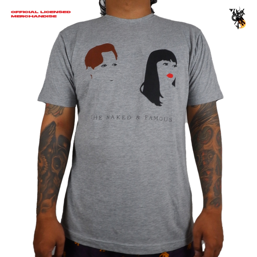 Jual Kaos Band The Naked Famous Stripped Concert Tour T Shirt Heather