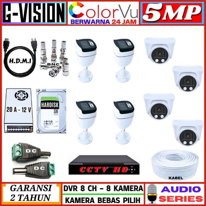 Jual Paket Cctv Colorvu Audio Kamera Komplit Mp Turbo Hd P