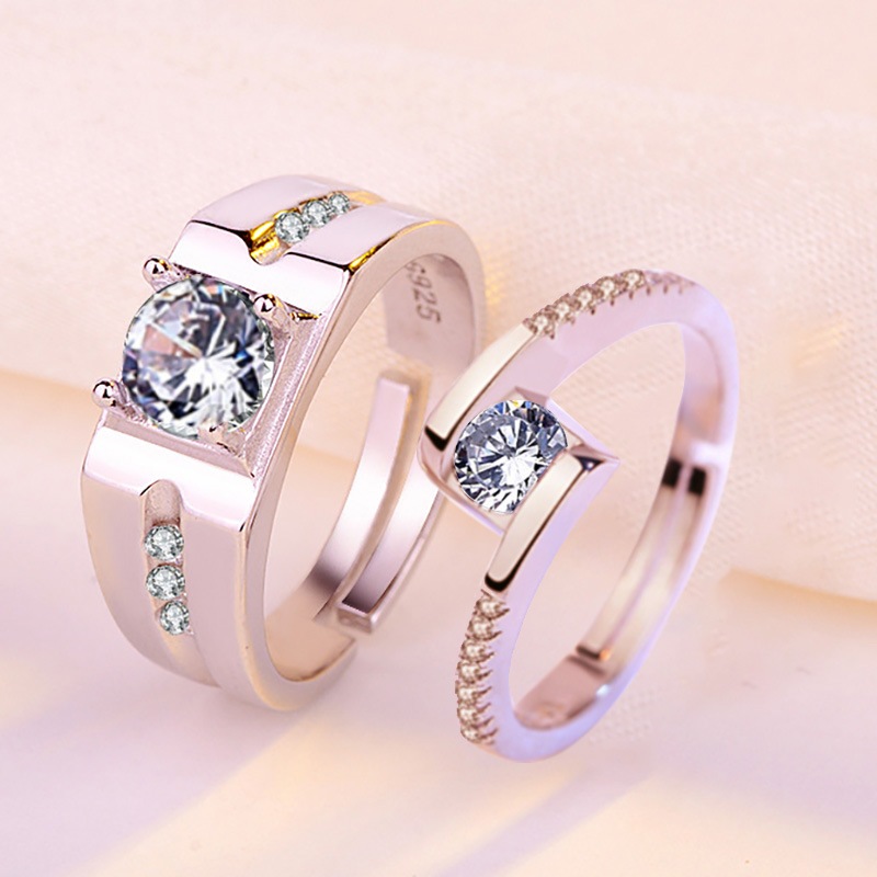 Jual Pcs Cincin Pasangan Couple Perak Cincin Tunangan Lamaran