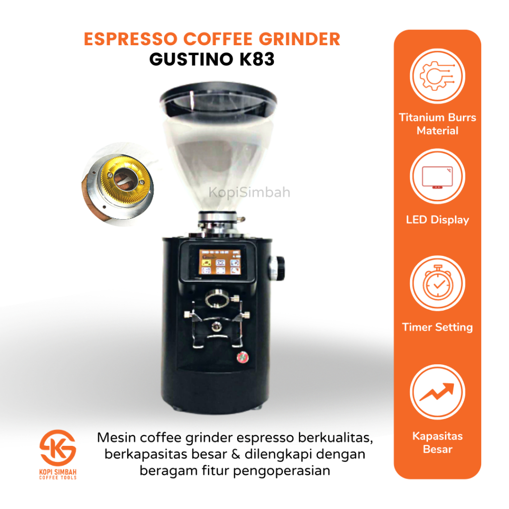 Jual Espresso Coffee Grinder Gustino K Alat Mesin Penggiling Biji