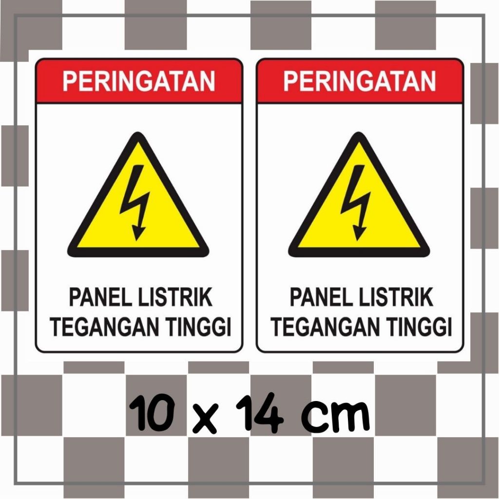 Jual Stiker Bahaya Tegangan Listrik Stiker Himbauan Stiker Peringatan