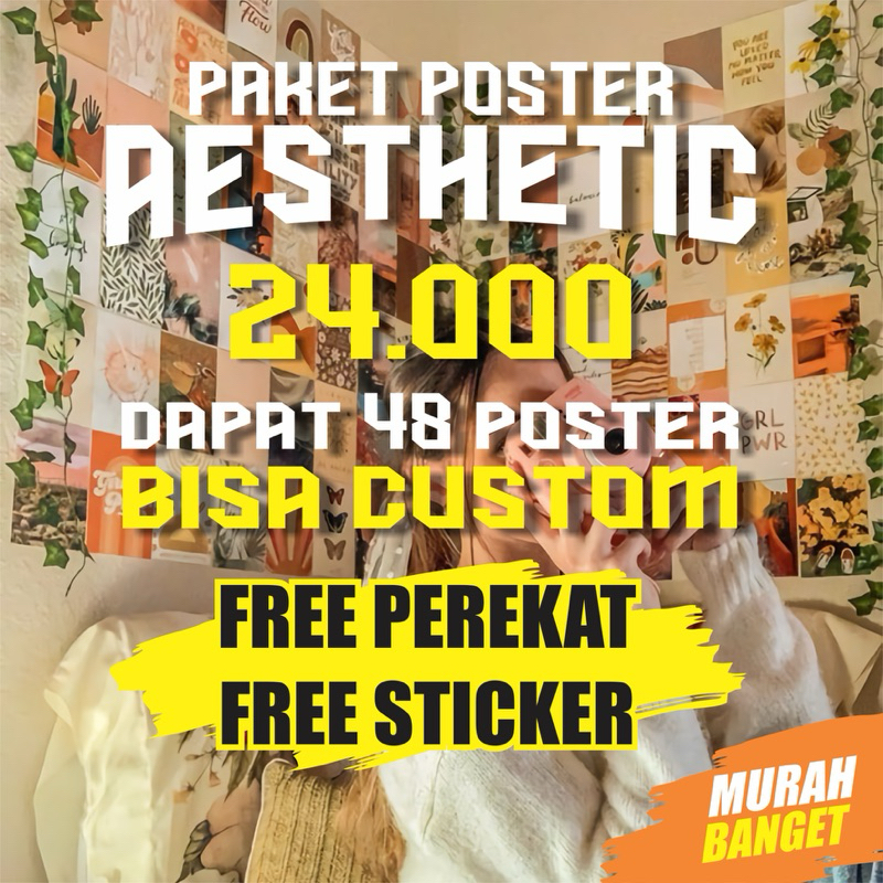 Jual Poster Dinding Aesthetic Isi Lembar Poster Aesthetic Poster