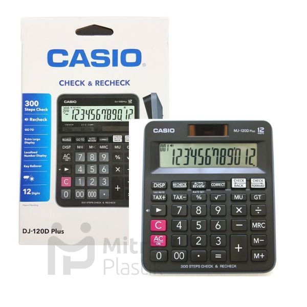 Jual Kalkulator Meja Original CASIO MJ120D PLUS Check Correct