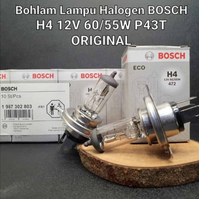 Jual BOHLAM LAMPU HALOGEN BOSCH H4 60 55W 12V P43T ORIGINAL Shopee