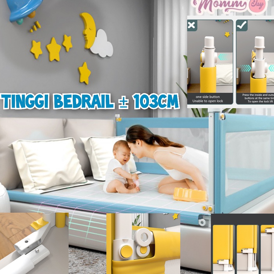 Jual BestSeller MOMMY JAY Baby Bedrail Bedguard Fence Pembatas Pengaman