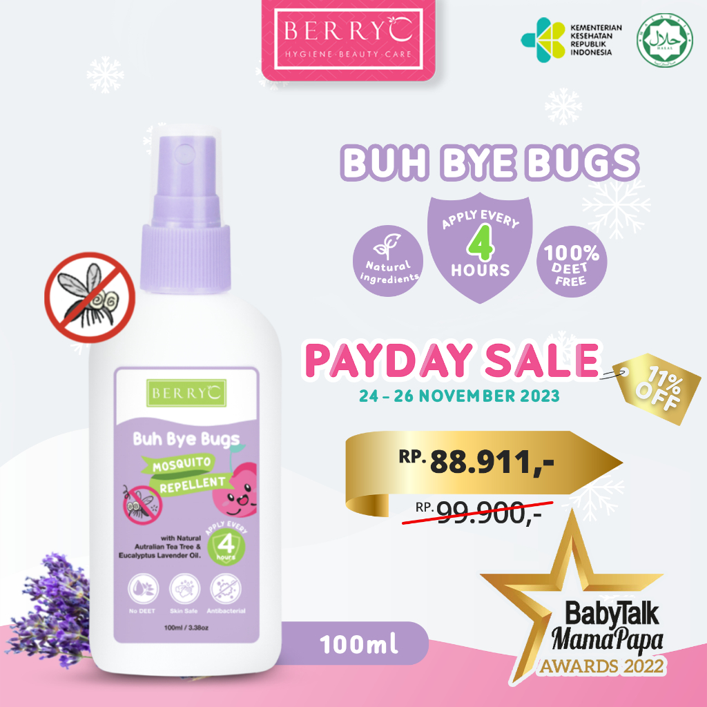 Jual Berryc Buh Bye Bugs Ml Mosquito Repellent Spray Anti Nyamuk