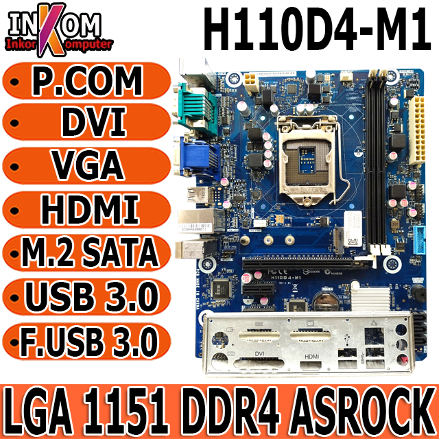 Jual Mainboard Mobo Motherboard Intel Socket LGA 1151 H110 Onboard